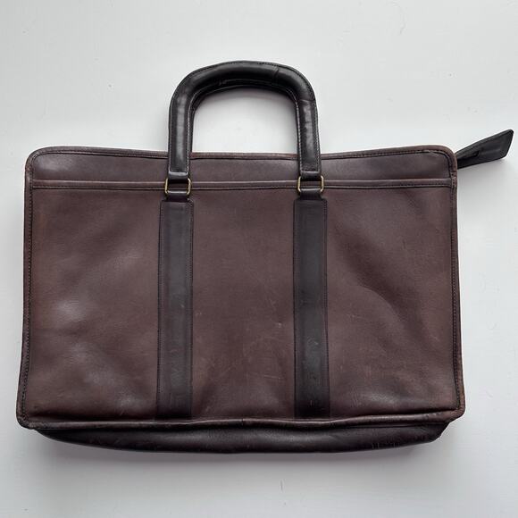 Vintage Coach Embassy Leather Briefcase Laptop Bag NYC Brown Preppy Academia - Picture 1 of 16